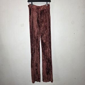 Aya‎ Muse Rust Brown Knitted Pants Size Large Nwt